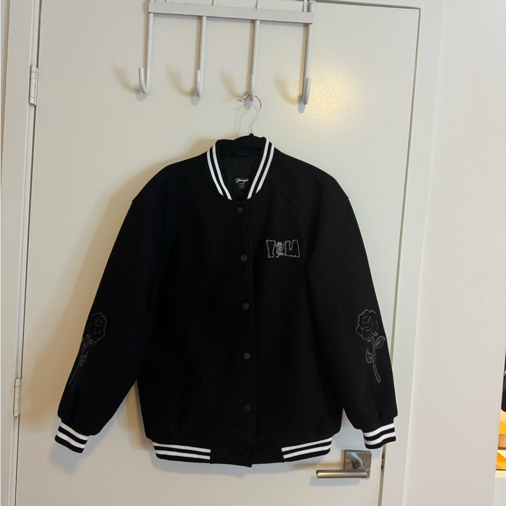 YoungLA Charcoal Jacket with Striped Collar - Picture 2 of 3
